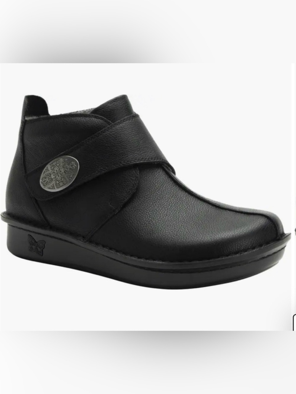 Alegria by PG Lite Caiti Black Leather Bootie size 37 EU 7-7.5 US